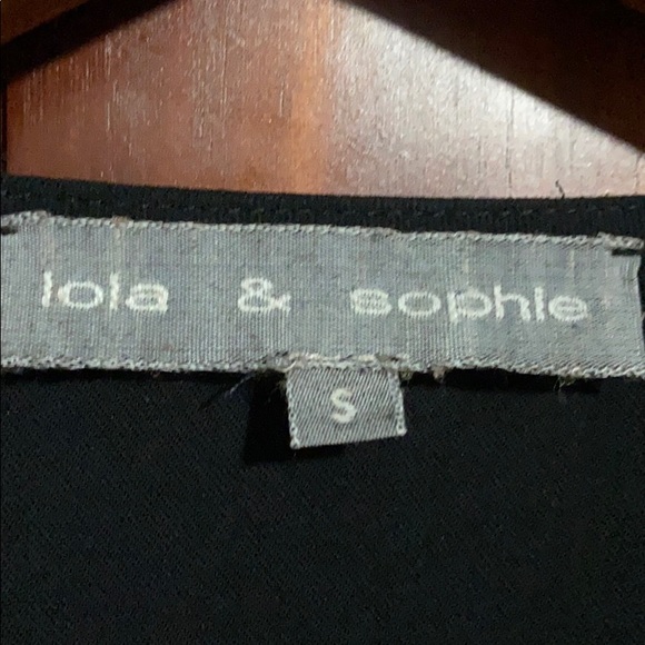 Lola & Sophie Black Flare Sleeve Blouse - Picture 8 of 8